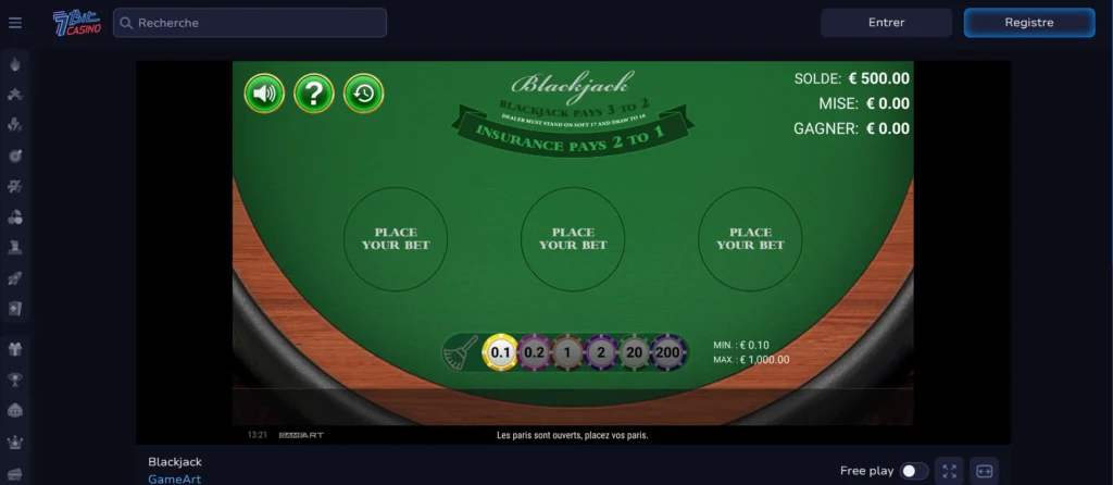 7bit casino blackjack